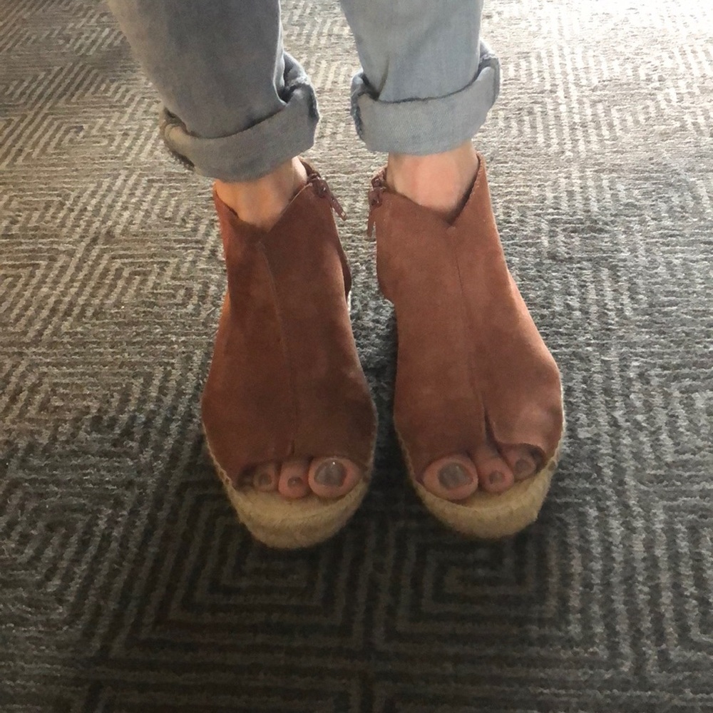 Espadrilles suede in rust colour 7